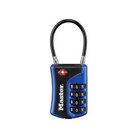 Master Lock 4697D Combination Luggage Lock, 1-3/8 in W Body, 1-1/2 in H Shackle, Metal