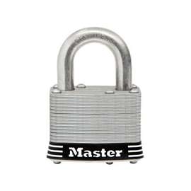 Master Lock 5SSKADHC Keyed Padlock, 2 in W Body, 1 in H Shackle, Stainless Steel