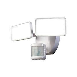 Heath Zenith HZ-5867-WH Motion Activated Security Light, LED Lamp, 120 V, 1600 Lumens