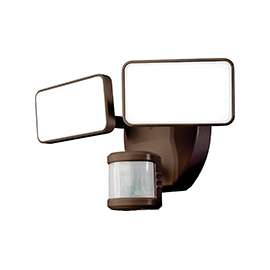 Heath Zenith HZ-5867-BZ Motion Activated Security Light, LED Lamp, 120 V, 1600 Lumens