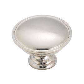 Amerock 1875423 Cabinet Knob, 7/8 in Projection, Zinc, Brushed Chrome