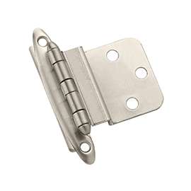 Amerock 1887597 Cabinet Hinge, Steel, Satin Nickel