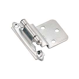 AMEROCK 1887611 Self-Closing Hinge Inset, 2-3/8 in L x 3/4 in H x 2-3/16 in W, Steel, Satin Nickel Plated