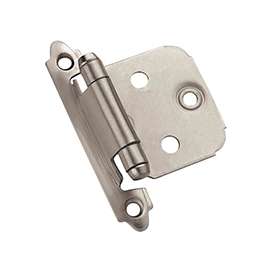 Amerock 1887612 Cabinet Hinge, Steel, Satin Nickel