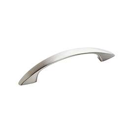 Amerock 1887681 Cabinet Pull, 4-1/16 in L x 3/4 in H Handle, Zinc, Satin Nickel