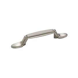 Amerock 1887668 Cabinet Pull, 5-1/6 in L x 1 in H Handle, Zinc, Satin Nickel