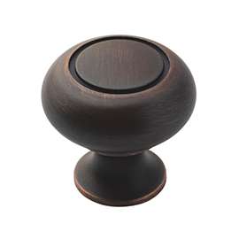 Amerock 1875415 Cabinet Knob, 1-3/16 in Projection, Zinc, Oil-Rubbed Bronze