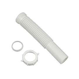 Danco 51070 Tailpiece Extension, 1-1/4 x 9 in Slip-Joint, White