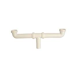 Danco 50974 Center Outlet Waste Drain Pipe, 1-1/2 in Slip Joint, White