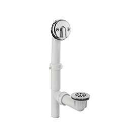 Danco 51932 Tub Drain Kit, Plastic, White, Chrome, For Standard Size Tubs
