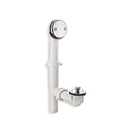 Danco 51933 Tub Drain Kit, Plastic, White, Chrome, For Standard Size Tubs