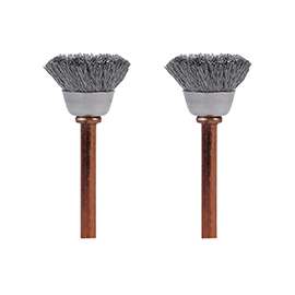 DREMEL 531-02 Brush, 1/8 in Arbor/Shank, 1/2 in Dia, For Dremel Rotary Tools