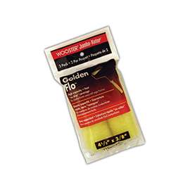 WOOSTER RR315-4 1/2 Paint Roller Cover, 3/8 in Thick Nap, Fabric Cover, Yellow
