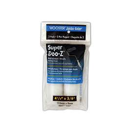WOOSTER RR313-6 1/2 Paint Roller Cover, 3/8 in Thick Nap, Fabric Cover, White