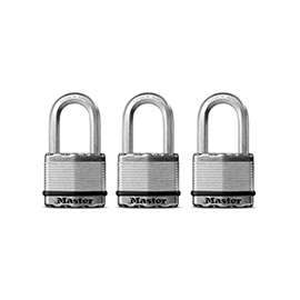 Master Lock Magnum M5XTRILHCCSEN Keyed Padlock, 2 in W Body, 2 in H Shackle, Stainless Steel