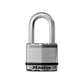 Master Lock Magnum M5XKADLHCCSEN Keyed Padlock, 2 in W Body, 2 in H Shackle, Stainless Steel