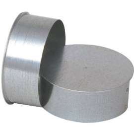 5" Galv RND NoCrimp Cap