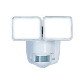 Heath Zenith HZ-5846-WH Motion Activated Security Light, LED Lamp, 120 V, 1250 Lumens