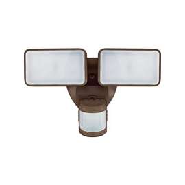 Heath Zenith DualBrite HZ-5869-BZ Motion Activated Security Light, LED Lamp, 120 V, 2500 Lumens