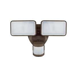 Heath Zenith HZ-5868-BZ Motion Activated Security Light, LED Lamp, 120 V, 2000 Lumens