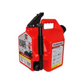 SUREcan SUR22G1 Gas Can, 2.2 gal Capacity, HDPE, Red