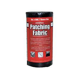 Gardner 4502-GA Patching Fabric, 50 ft L, 6 in W, 0.005 mil Thick, Fiberglass, Black