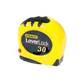STANLEY STHT30830 Measuring Tape, 30 ft L x 1 in W Blade, Steel Blade, Black/Yellow