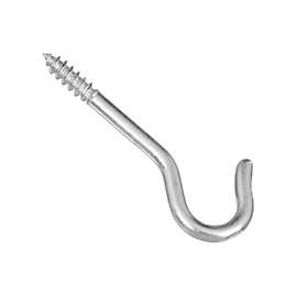 National Hardware V2040 Series N120-626 Ceiling Hook, 25 lb Working Load Limit, #10, Steel, Zinc