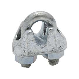 National Hardware 3230BC Series N248-278 Wire Cable Clamp, 3 in L, 1/8 in Dia Cable, Malleable Iron, Zinc