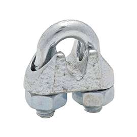 National Hardware 3230BC Series N248-286 Wire Cable Clamp, 4 in L, 3/16 in Dia Cable, Malleable Iron, Zinc