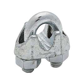 National Hardware 3230BC Series N248-294 Wire Cable Clamp, 1 in L, 1/4 in Dia Cable, Malleable Iron, Zinc