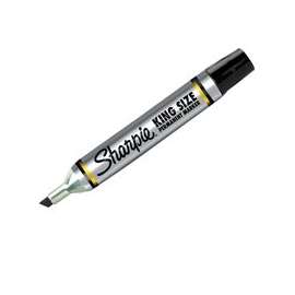 Sharpie 15101 Pro King Size Permanent Marker, Chisel Black Lead/Tip