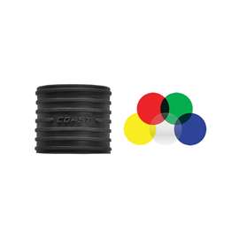 Coast 20186 Flashlight Lens Filter Kit, Rubber Bezel