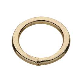 National Hardware 3155BC Series N244-087 Welded Ring, 195 lb Weight Capacity, Steel, Brass
