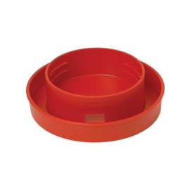 Little Giant 730 Poultry Waterer Base, 1 qt Capacity, 1-1/4 in H, 4 in Dia, Polystyrene, Red