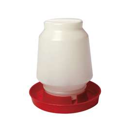 Little Giant 7506 Poultry Fount, 1 gal Capacity, Plastic/Polystyrene, Red