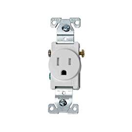 Eaton Wiring Devices TR817W-BOX Single Receptacle, 15 A, White