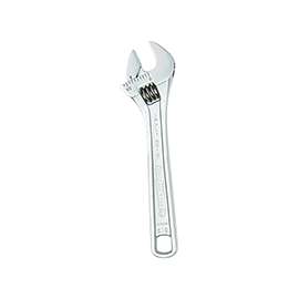 CHANNELLOCK WIDEAZZ 804 Adjustable Wrench, 0.51 in Jaw, Plain-Grip Handle, Steel
