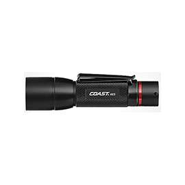 Coast 20769 Slide Focus Flashlight, LED Lamp, Alkaline, Lithium-Ion Battery, Black