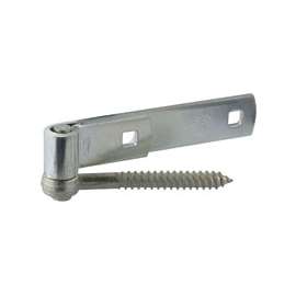 National Hardware N130-005 Screw Hook/Strap Hinge, 100 lb Weight Capacity, Steel, Zinc