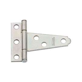 National Hardware N128-421 T-Hinge, 18 lb Weight Capacity, Screw Mounting, Steel, Zinc