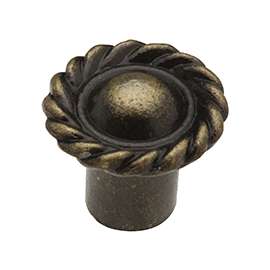 National Hardware N213-504 Cabinet Knob, 0.66 in Projection, Zinc, Antique Brass