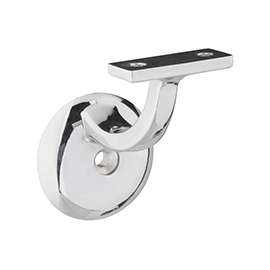 National Hardware N332-882 One-Piece Handrail Bracket, 250 lb Weight Capacity, Zinc, Chrome