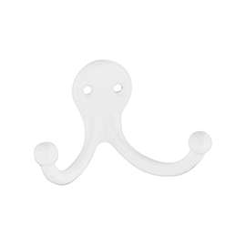 National Hardware MPB163 Series N327-619 Clothes Hook, 35 lb Weight Capacity, 2-Hook, Zinc