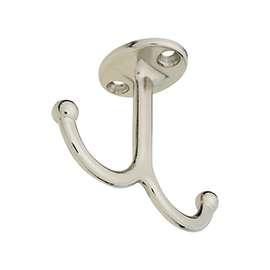 National Hardware MPB165 Series N245-845 Coat Hook, 35 lb Weight Capacity, Zinc, Nickel