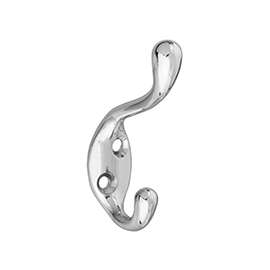 National Hardware MPB166 Series N327-197 Coat and Hat Hook, 75 lb Weight Capacity, Zinc, Nickel