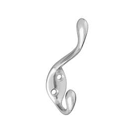 National Hardware MPB167 Series N327-163 Garment Hook, 35 lb Weight Capacity, Zinc, Nickel