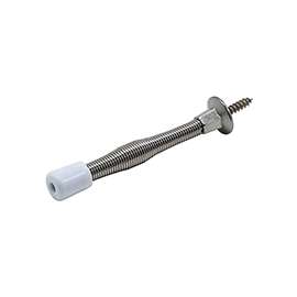 National Hardware N830-114 Door Stop, 3 in Projection, Steel, Satin Chrome