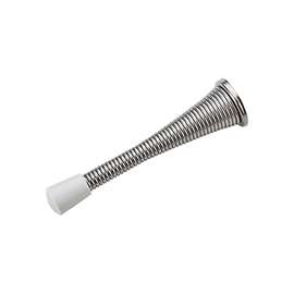 National Hardware N830-169 Door Stop, 3-3/4 in Projection, Steel, Satin Chrome