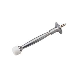 National Hardware N830-149 Door Stop, 4 in Projection, Steel, Satin Chrome